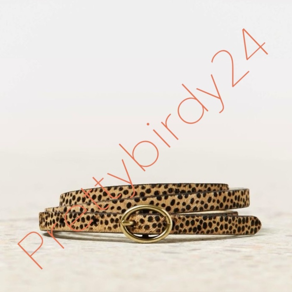 Retro AEO Leopard Hair Leather Belt